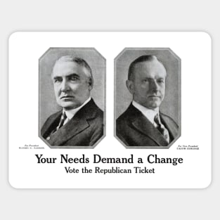 1920 Vote Harding and Coolidge Sticker